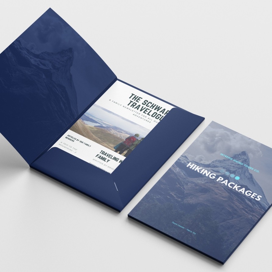 silk laminated presentation folders