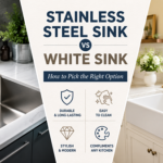 Stainless steel vs white sink comparison