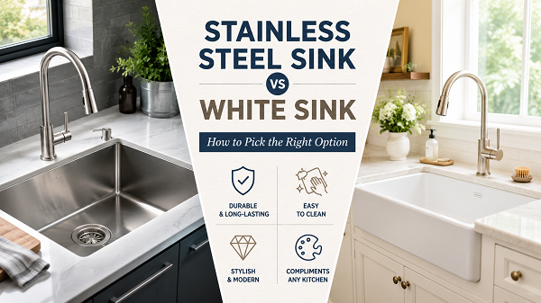 Stainless steel vs white sink comparison
