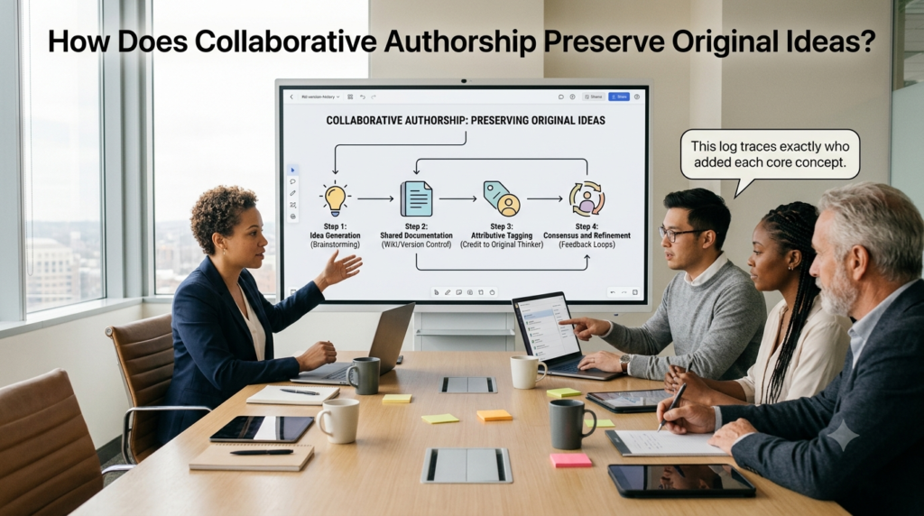 How Does Collaborative Authorship Preserve Original Ideas?