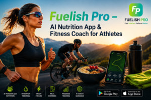 Fuelish Pro App – AI Nutrition App & Fitness Coach for Athletes, offering personalized sports nutrition, hydration tracking, smart race fueling, meal planning, progress tracking, and AI coaching for runners, cyclists, triathletes, and endurance athletes