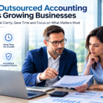 Business owner discussing accounting services with a financial professional