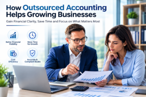 Business owner discussing accounting services with a financial professional